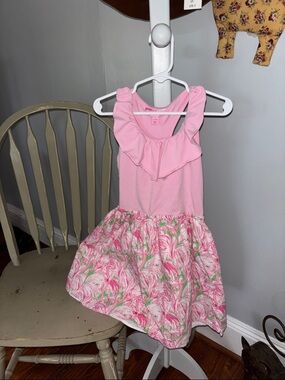 Lilly Pulitzer Pink Ruffle Sundress Sz 8/10